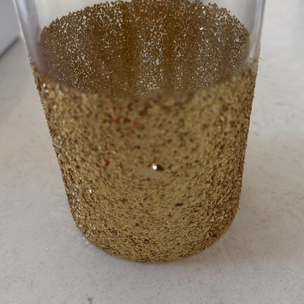 Elegant Gold Glitter Vase Tall Candle Holder‎